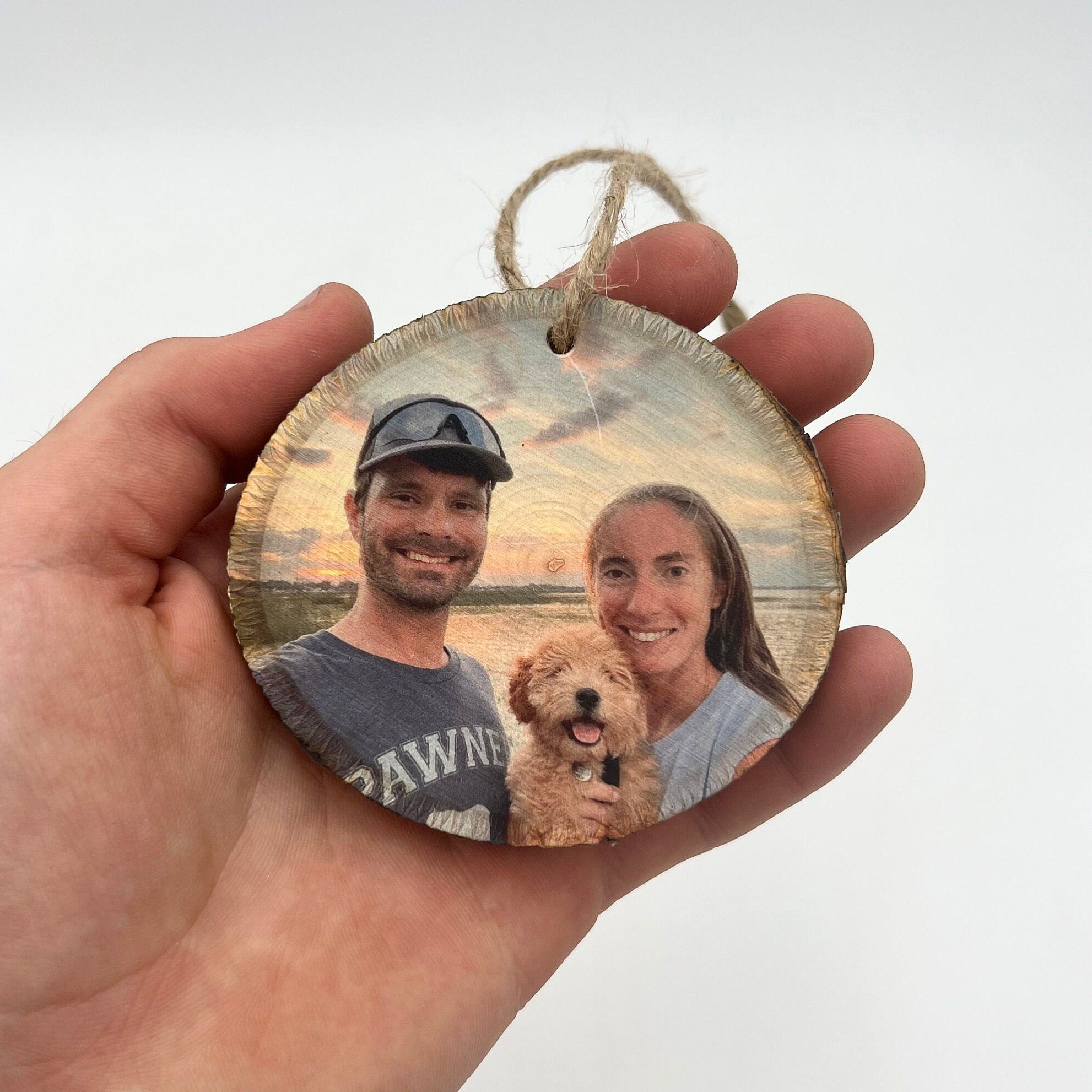 Wood Photo Transfer Ornament