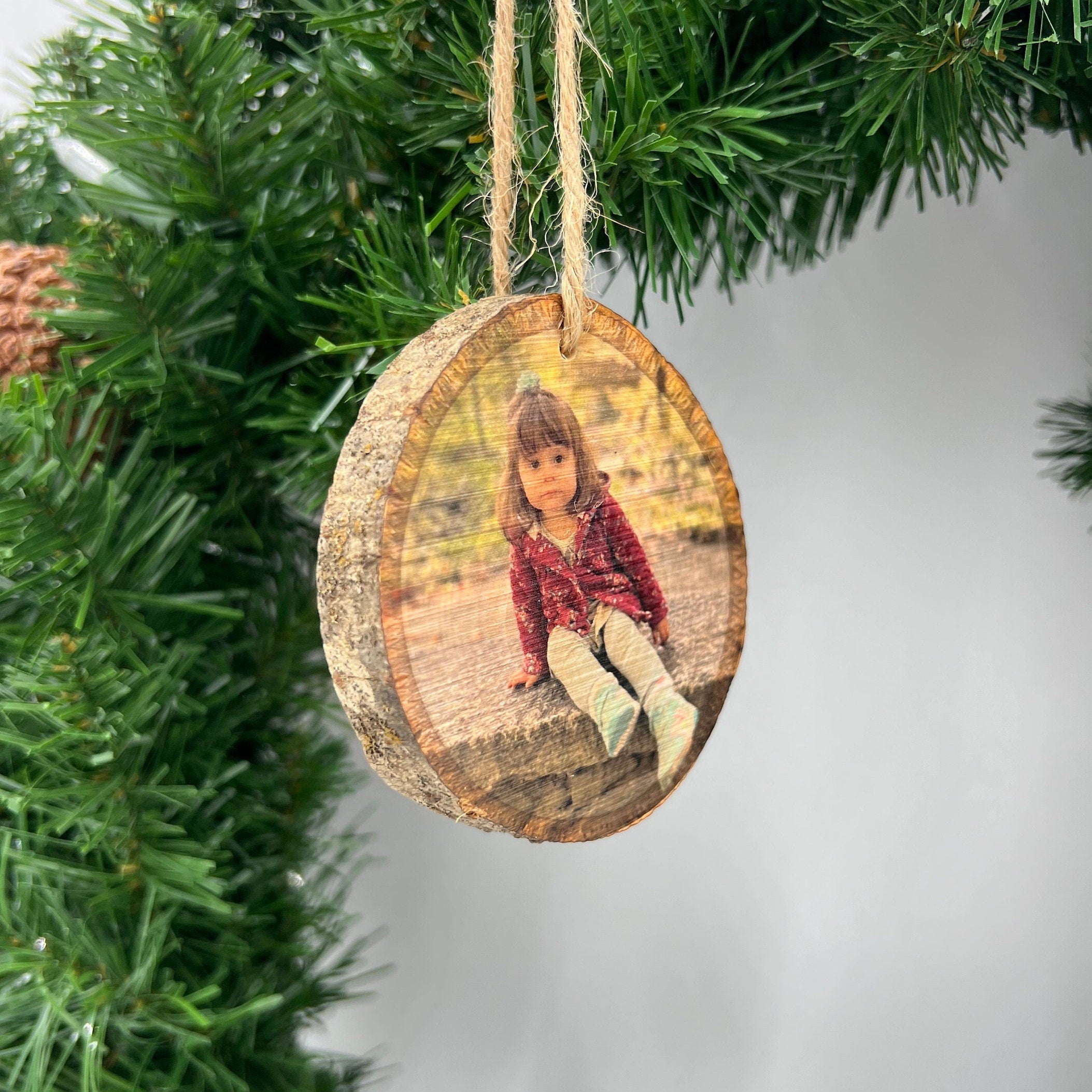 Wood Photo Transfer Ornament