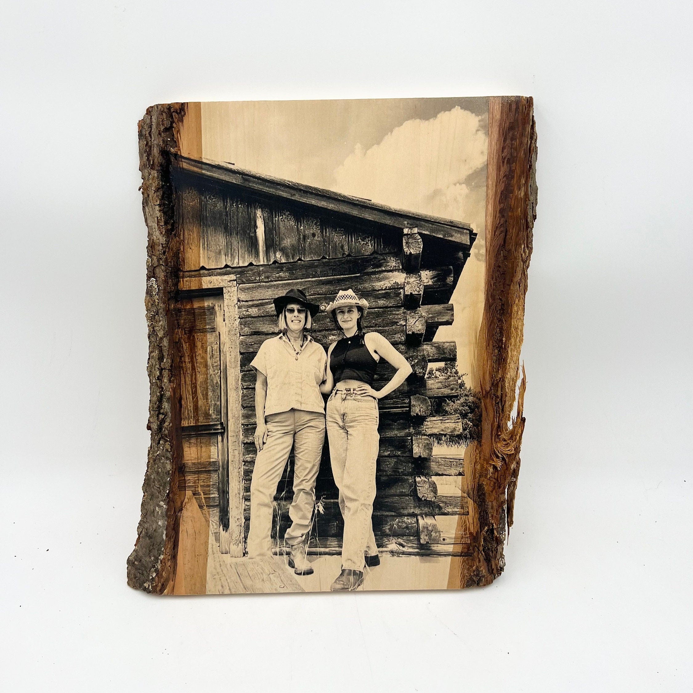 Photo on Wood Slice Father's Day Gift