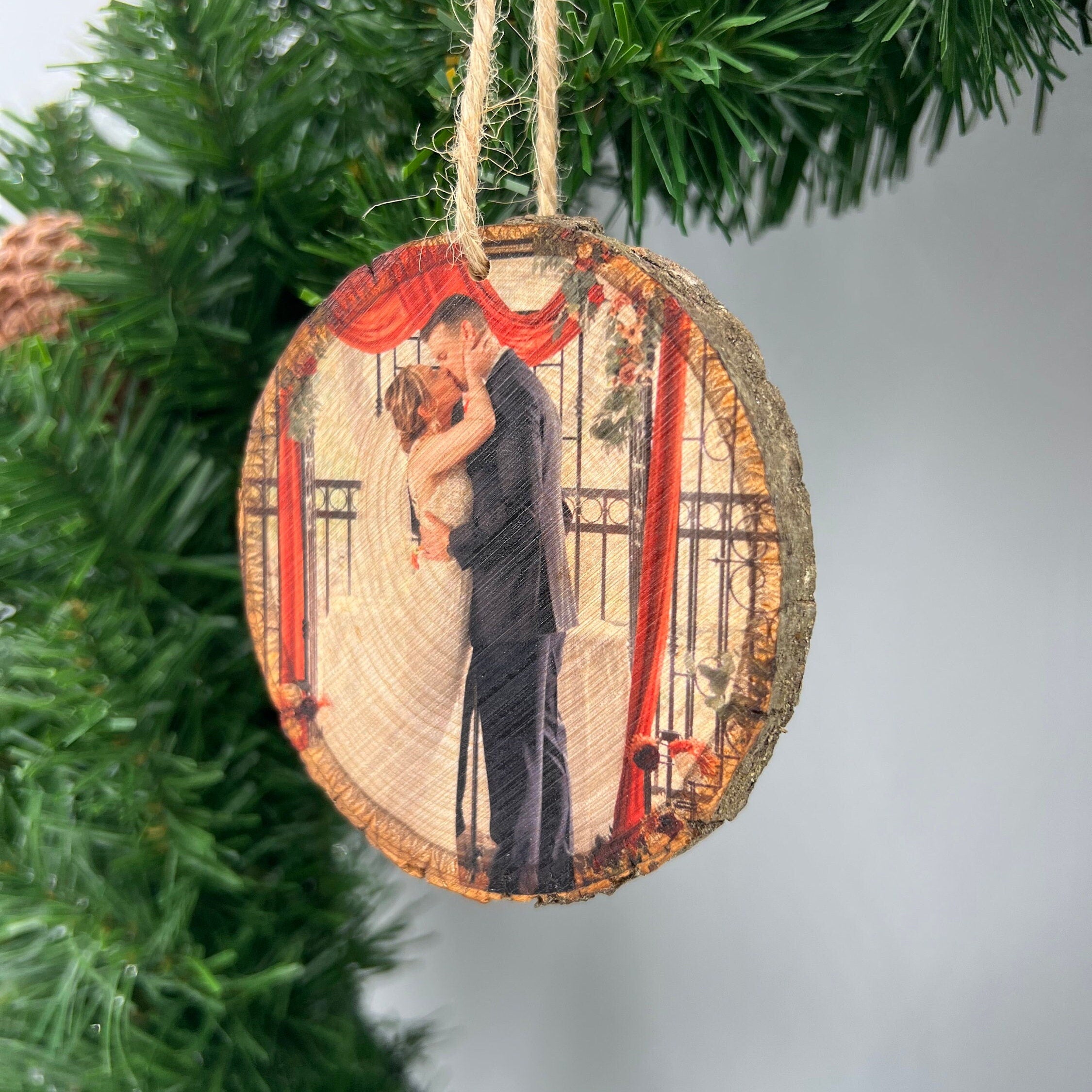 Wood Photo Transfer Ornament