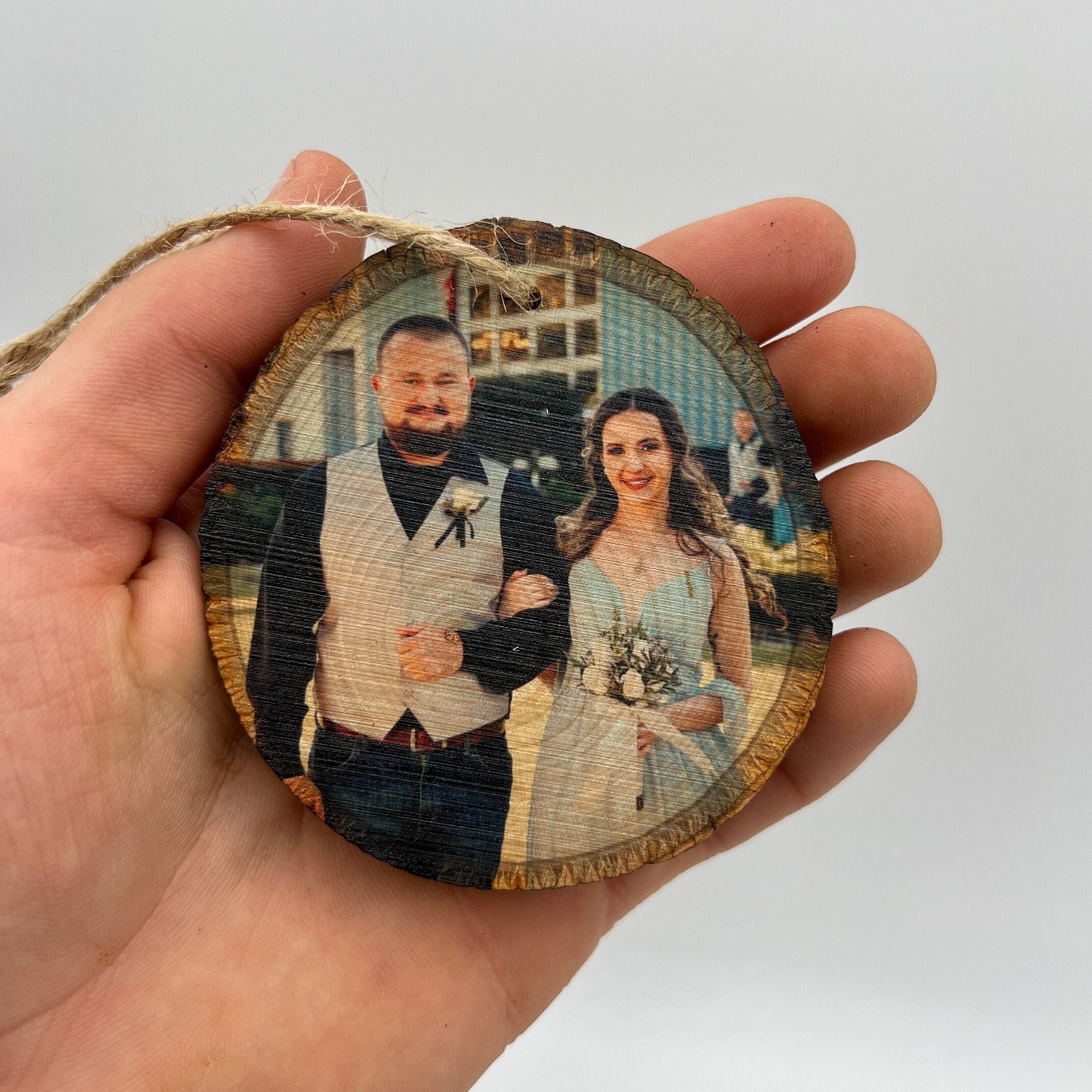 Wood Photo Transfer Ornament