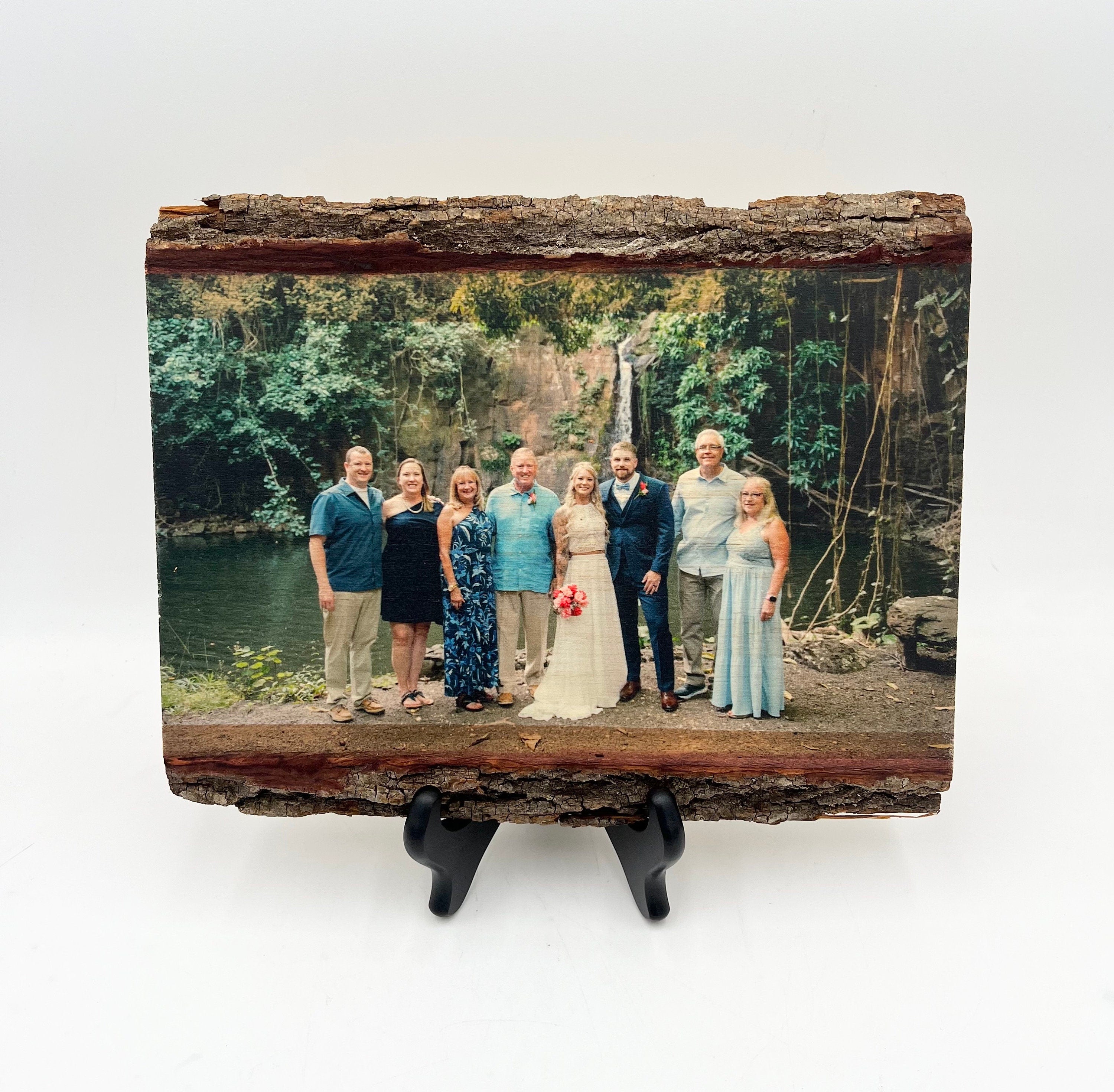 Photo on Wood Slice Father's Day Gift