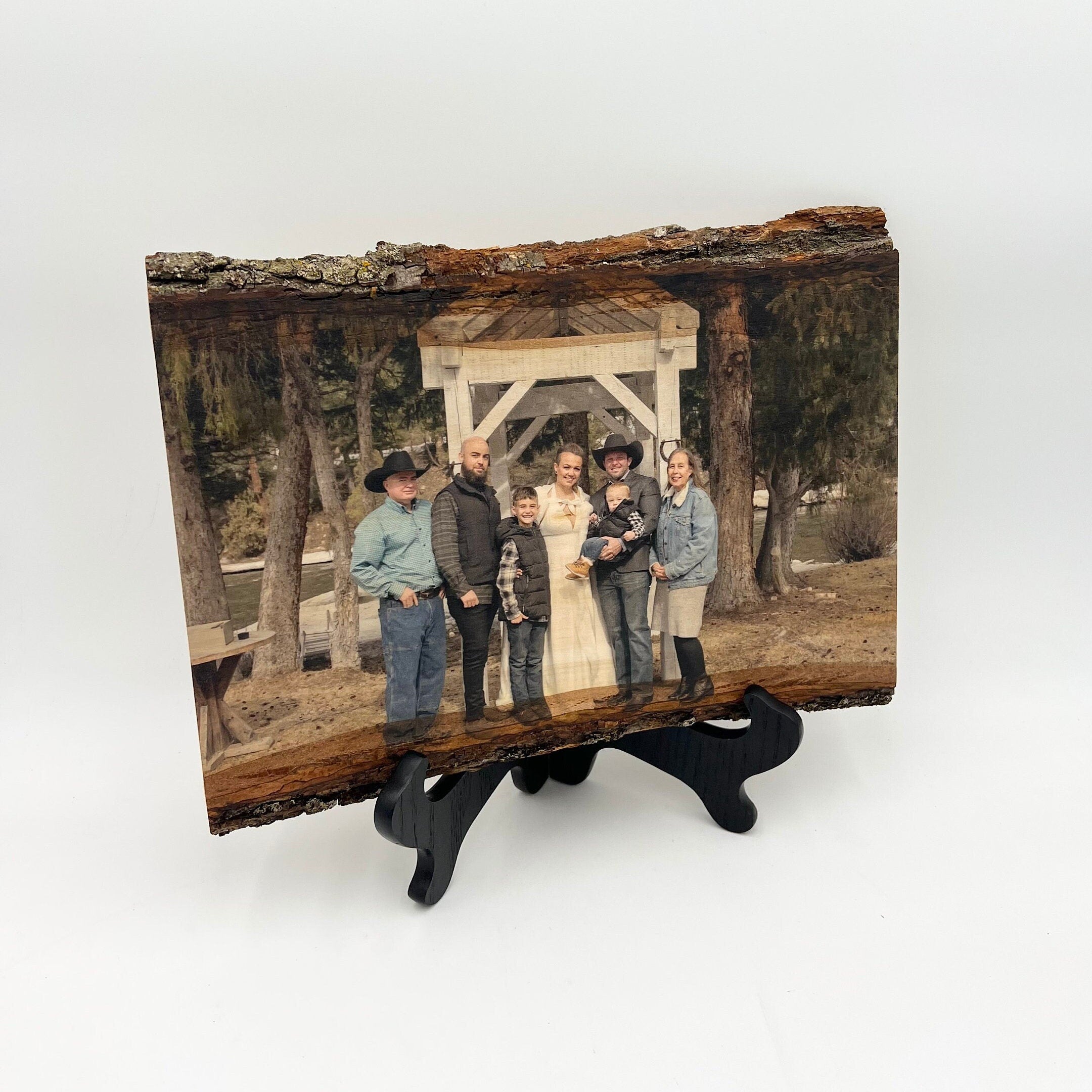 Photo on Wood Slice Father's Day Gift