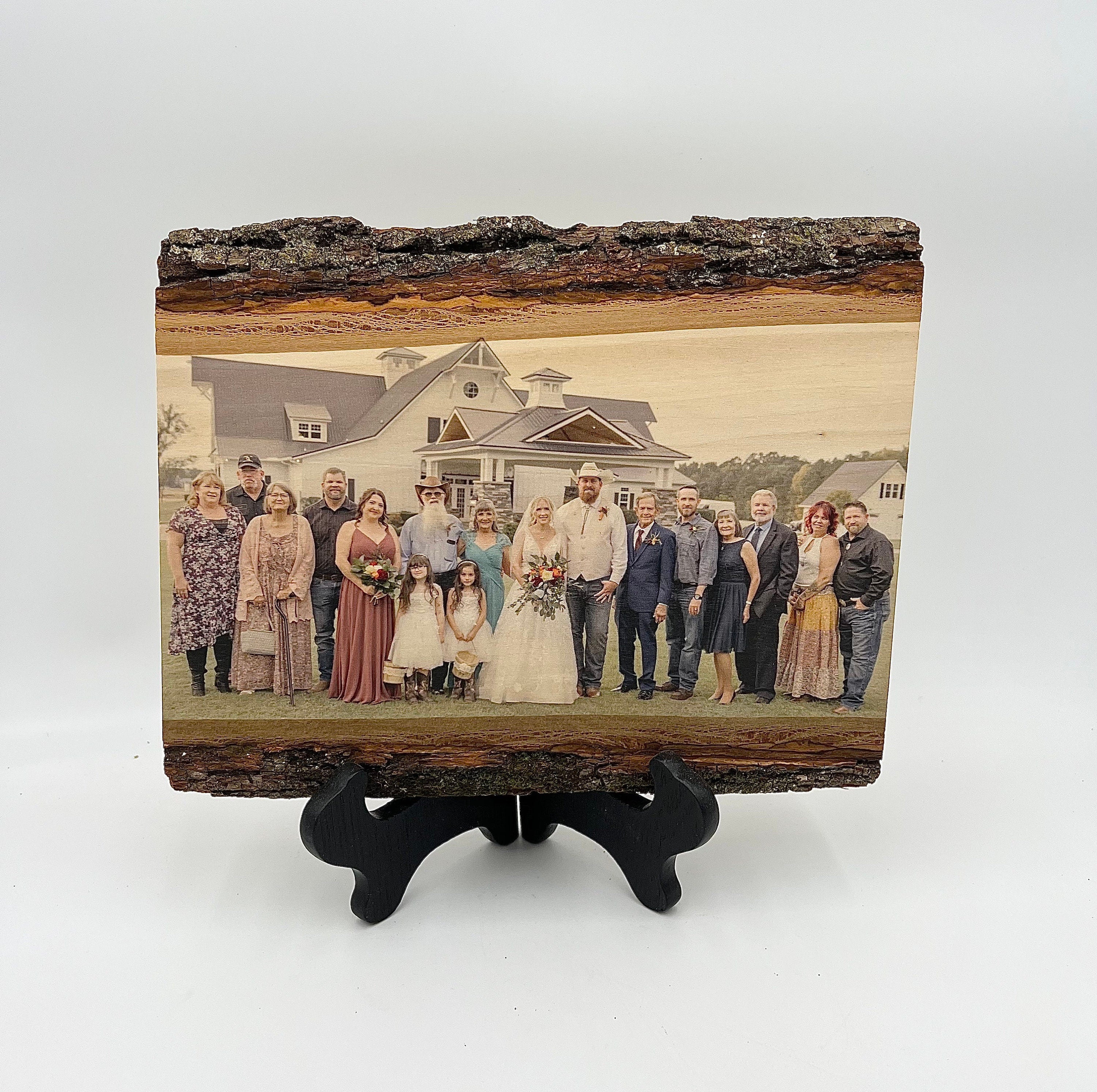 Photo on Wood Slice Father's Day Gift