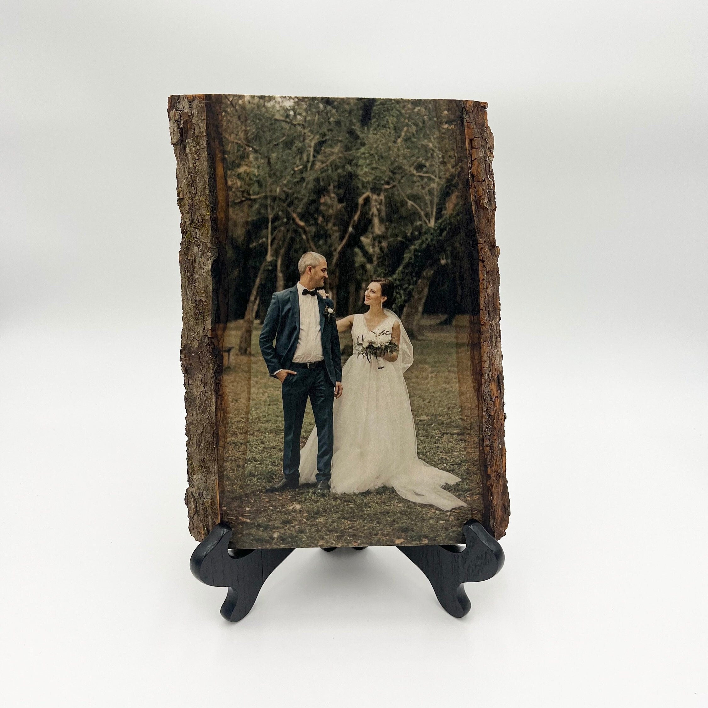 Photo on Wood Slice Father's Day Gift