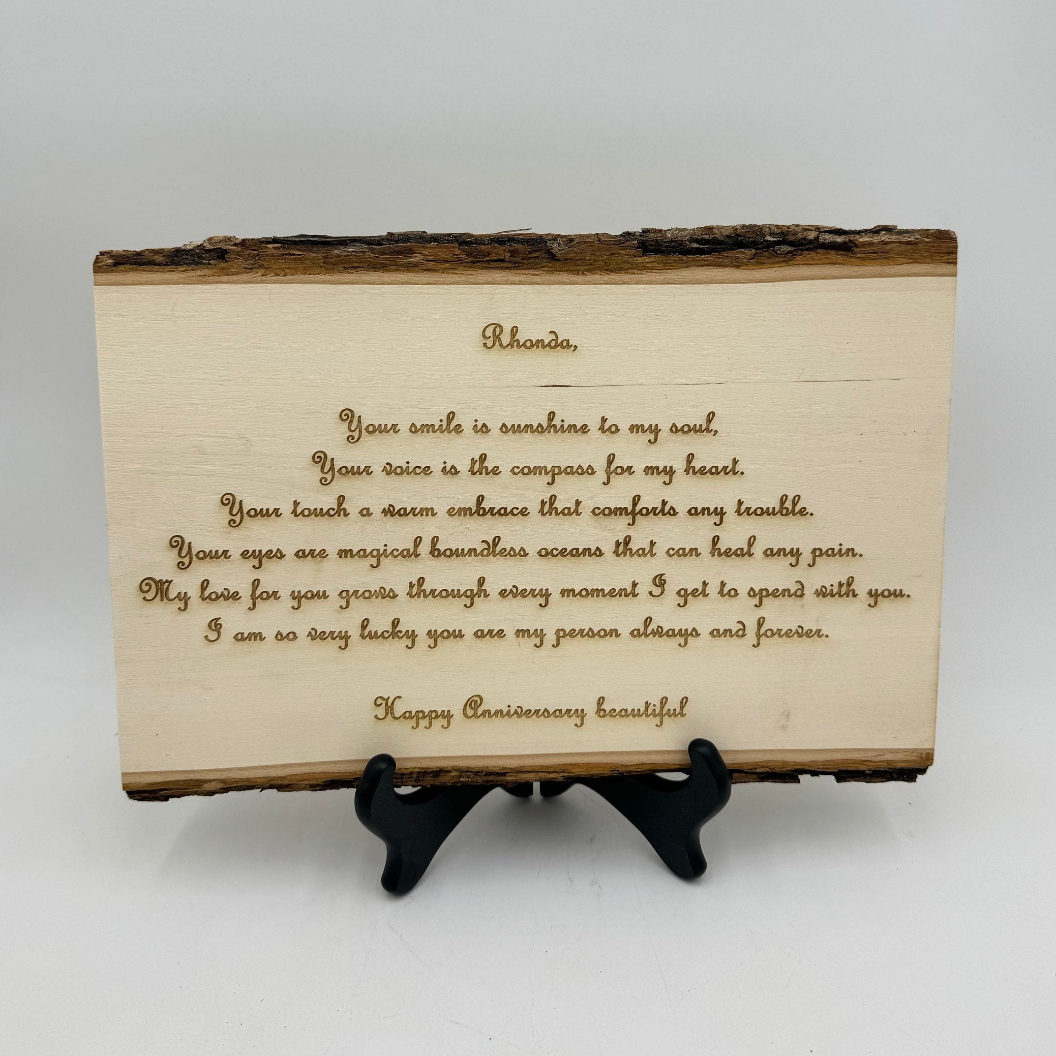 Your Handwritten Letter Personalized Message Custom Engraved Wood Plank Wedding Vows Engraved Letter on Wood Custom Poem Father's Day Gift